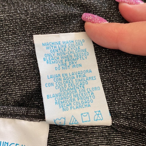 Announcemens maternity women’s black metallic top/blouse Rayon white insert S - Picture 7 of 12